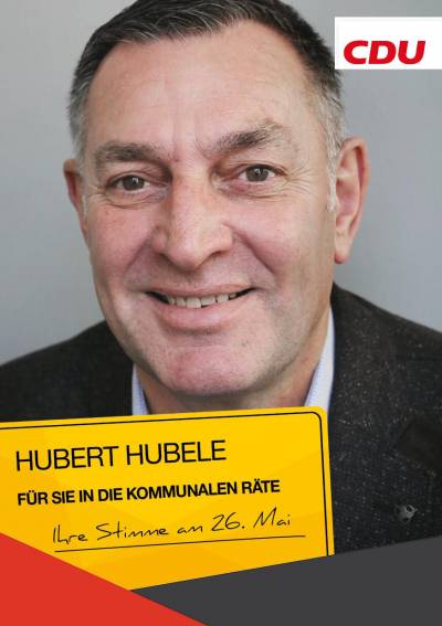 Hubert Hubele
54 Jahre
Bautechniker

Hubert Hubele ist auf Platz 9 der Stadtratsliste und auf Platz 10 der Verbandsgemeinderatsliste zu finden. - Hubert Hubele
54 Jahre
Bautechniker

Hubert Hubele ist auf Platz 9 der Stadtratsliste und auf Platz 10 der Verbandsgemeinderatsliste zu finden.