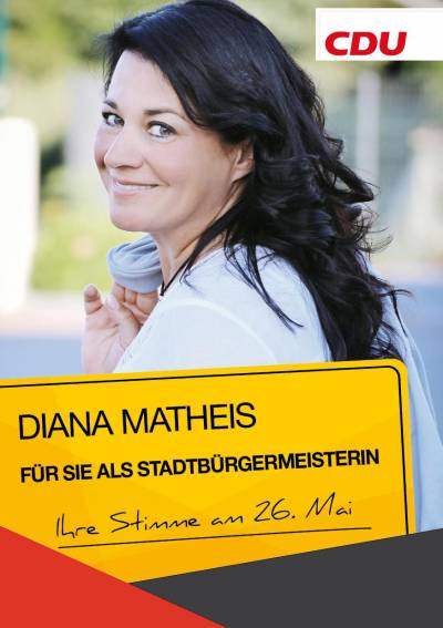 Diana Matheis
44 Jahre
Grundschullehrerin

Diana ist CDU Ortsvorsitzende und kandidiert als Ortsbürgermeisterin, ist auf Platz 1 auf der Stadtratsliste, Platz 25 auf der Verbandsgemeinderatsliste und Platz 20 auf der Kreistagsliste. - Diana Matheis
44 Jahre
Grundschullehrerin

Diana ist CDU Ortsvorsitzende und kandidiert als Ortsbürgermeisterin, ist auf Platz 1 auf der Stadtratsliste, Platz 25 auf der Verbandsgemeinderatsliste und Platz 20 auf der Kreistagsliste.